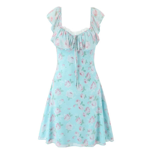 European and American Style Elegant Women's Fashion Splicing Ruffle Irregular Hem One-Shoulder Strapless Long Dress